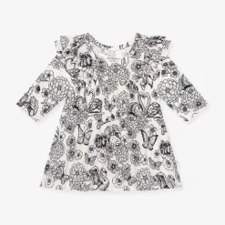 Posh Peanut 3/4 Sleeve Flutter Dress Bummie Set Outlet