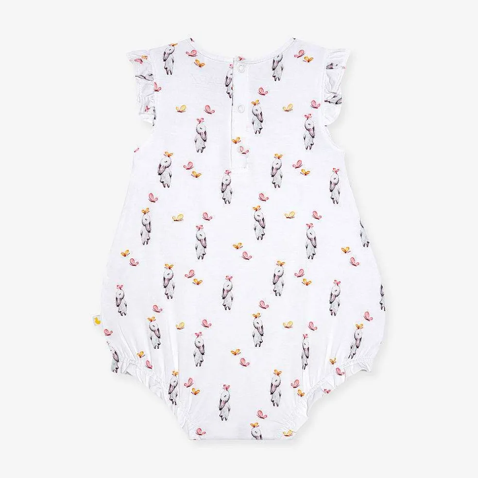Posh Peanut Cap Sleeve Ruffled Bubble Romper Store