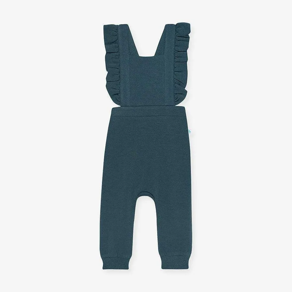 Posh Peanut Fleece Ruffled Overalls Cheap