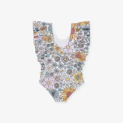 Posh Peanut Flutter Sleeve One Piece Swimsuit Discount