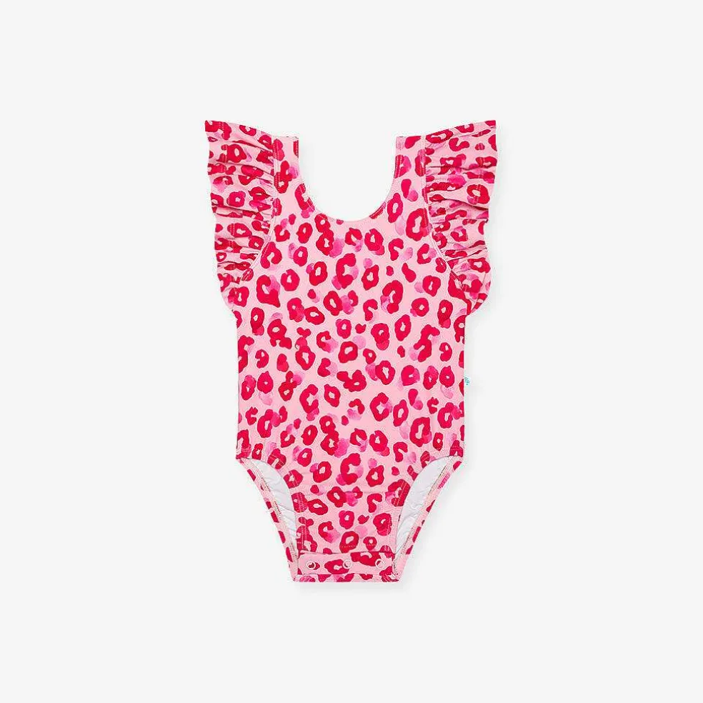 Posh Peanut Flutter Sleeve One Piece Swimsuit Cheap