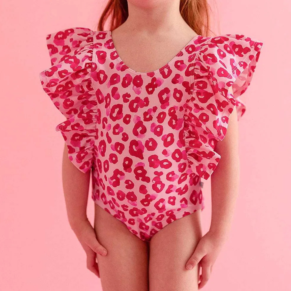 Posh Peanut Flutter Sleeve One Piece Swimsuit Cheap