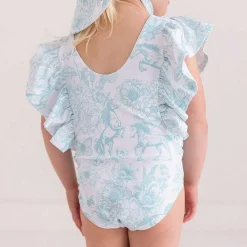 Posh Peanut Flutter Sleeve One Piece Swimsuit Clearance