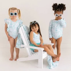 Posh Peanut Flutter Sleeve One Piece Swimsuit Clearance