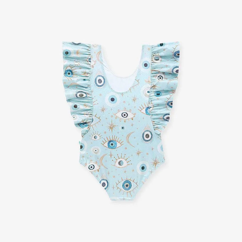 Posh Peanut Flutter Sleeve One Piece Swimsuit Cheap