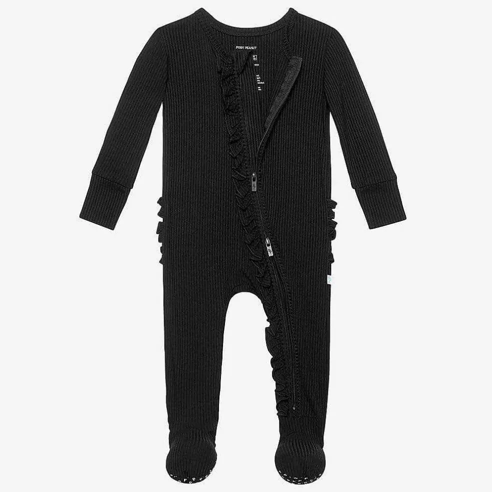 Posh Peanut Footie Ruffled Zippered One Piece Fashion