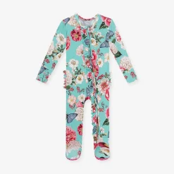 Posh Peanut Footie Ruffled Zippered One Piece Fashion