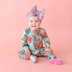 Posh Peanut Footie Ruffled Zippered One Piece Fashion