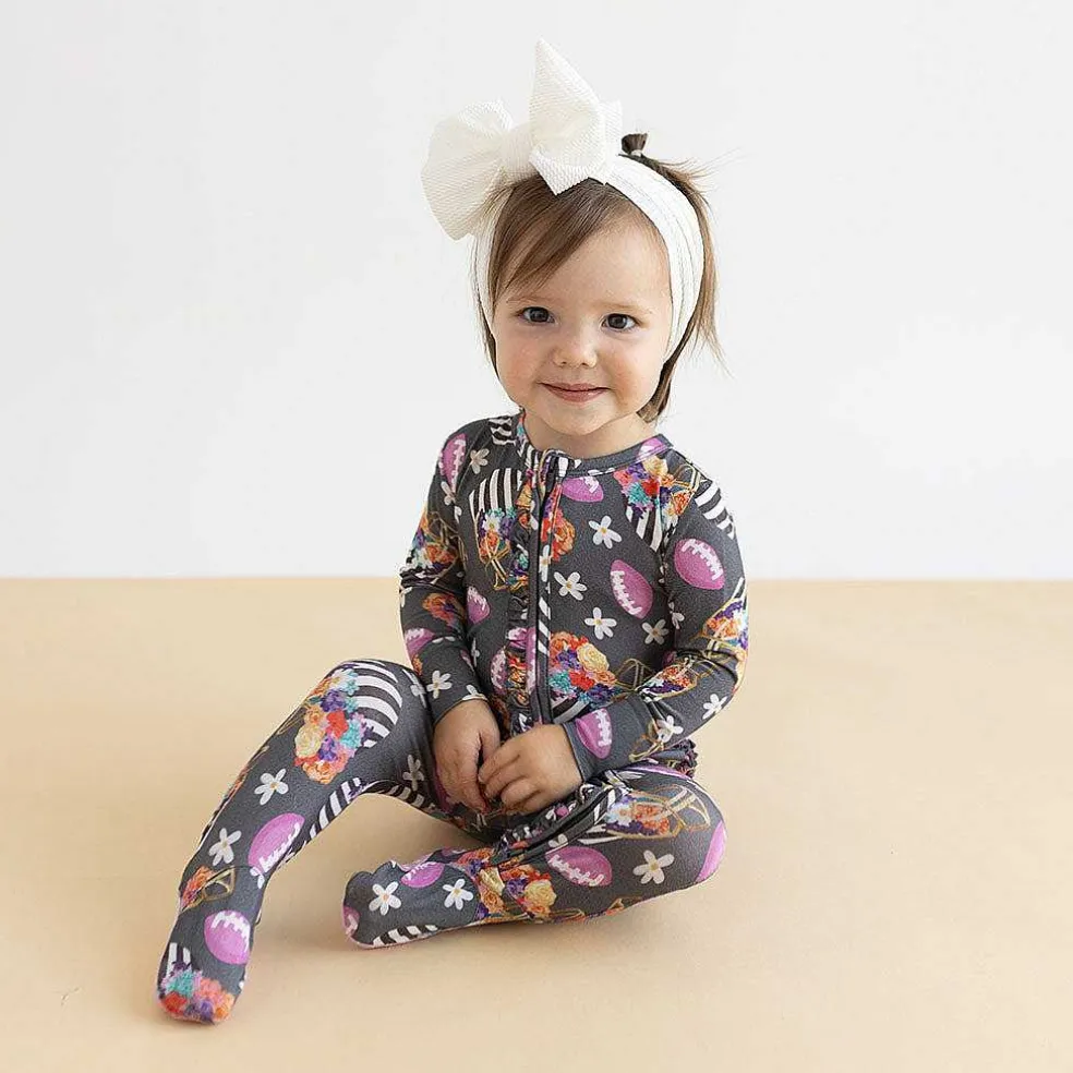 Posh Peanut Footie Ruffled Zippered One Piece Clearance