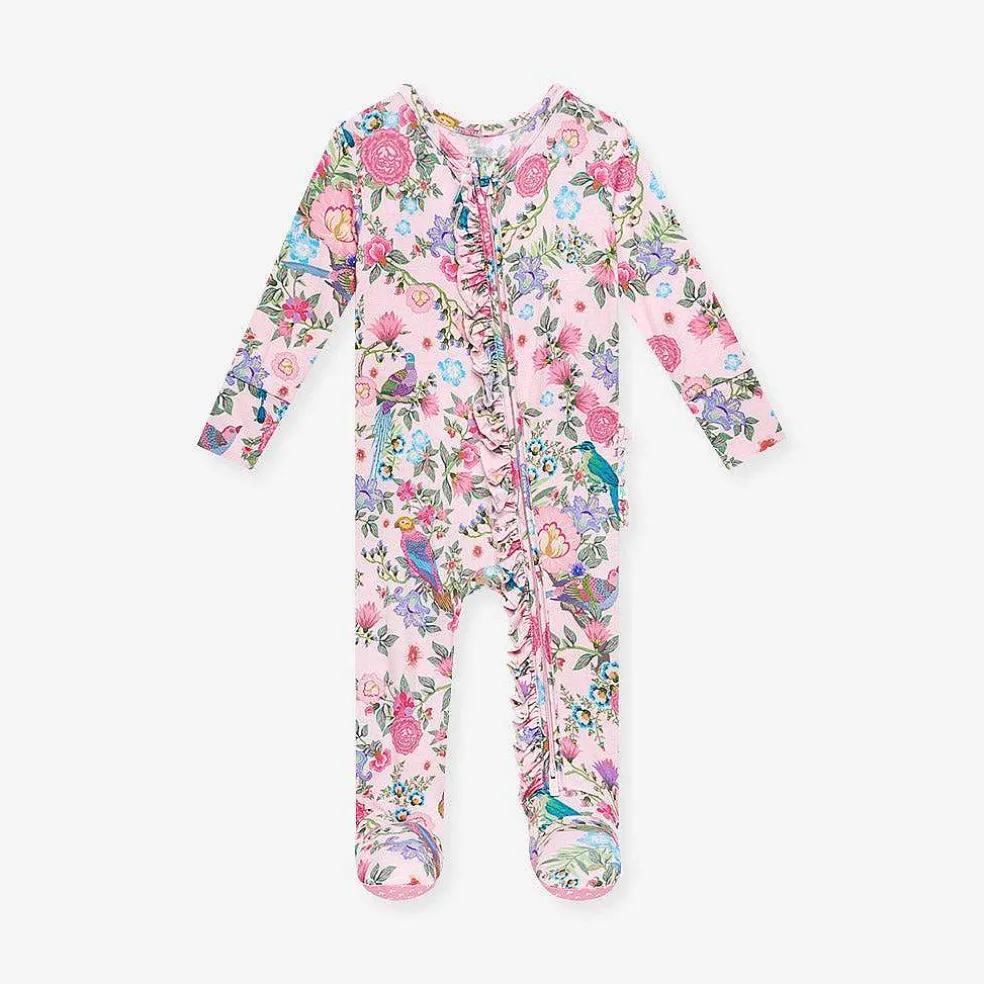 Posh Peanut Footie Ruffled Zippered One Piece Best
