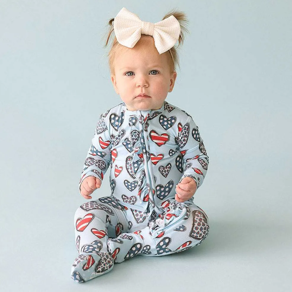 Posh Peanut Footie Ruffled Zippered One Piece Best