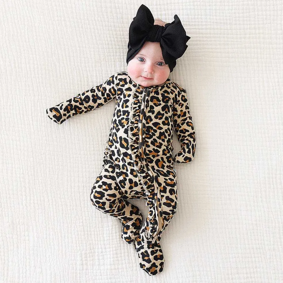 Posh Peanut Footie Ruffled Zippered One Piece Best