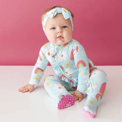 Posh Peanut Footie Ruffled Zippered One Piece New