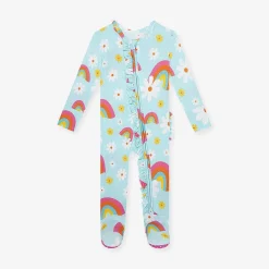 Posh Peanut Footie Ruffled Zippered One Piece New