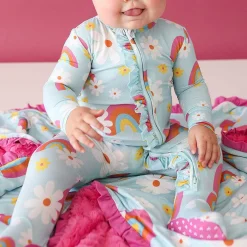Posh Peanut Footie Ruffled Zippered One Piece New
