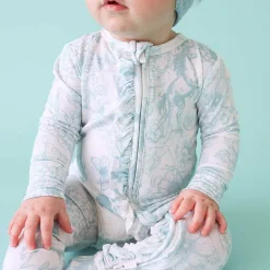Posh Peanut Footie Ruffled Zippered One Piece Shop