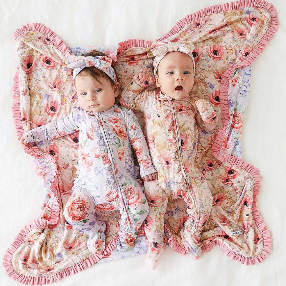 Posh Peanut Footie Ruffled Zippered One Piece Best