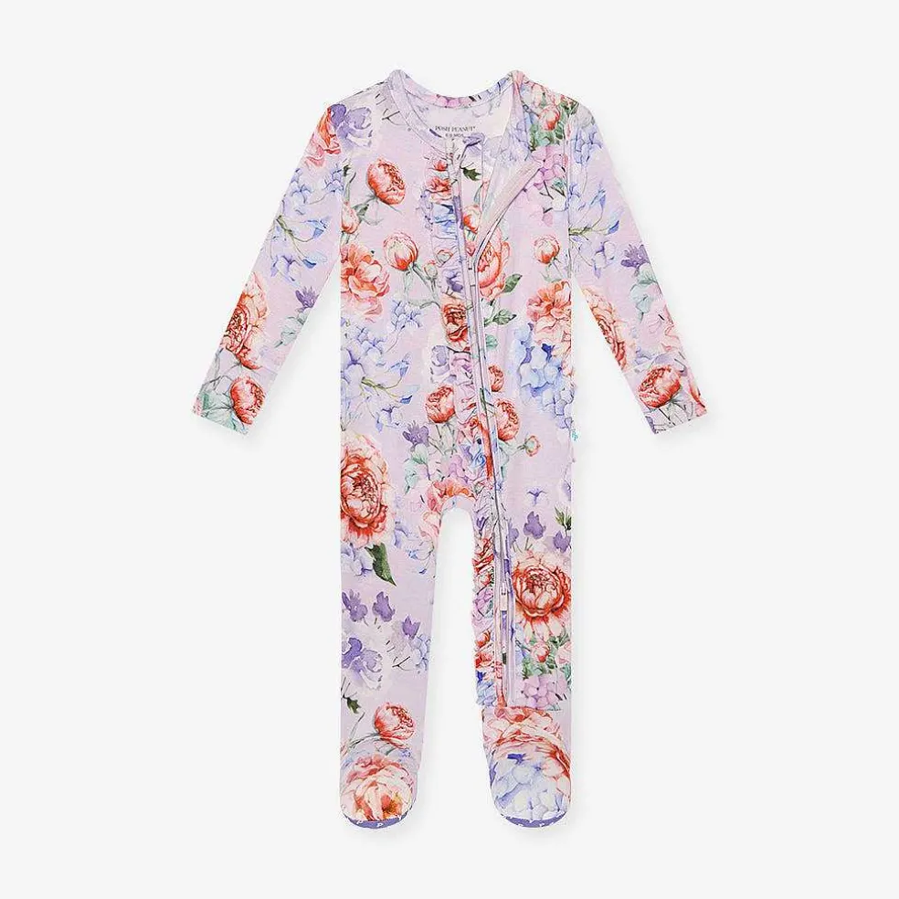 Posh Peanut Footie Ruffled Zippered One Piece Best