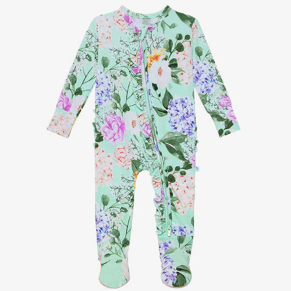 Posh Peanut Footie Ruffled Zippered One Piece Best