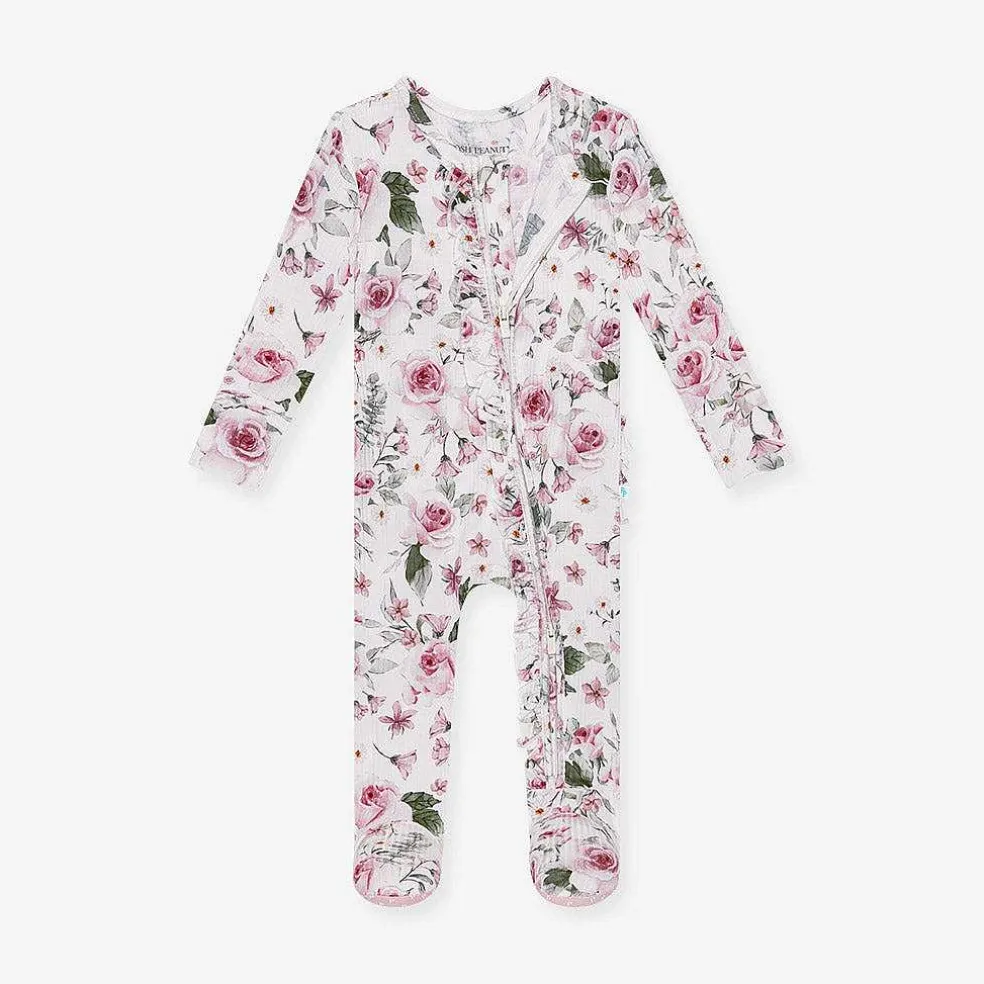 Posh Peanut Footie Ruffled Zippered One Piece Sale