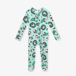 Posh Peanut Footie Ruffled Zippered One Piece Sale