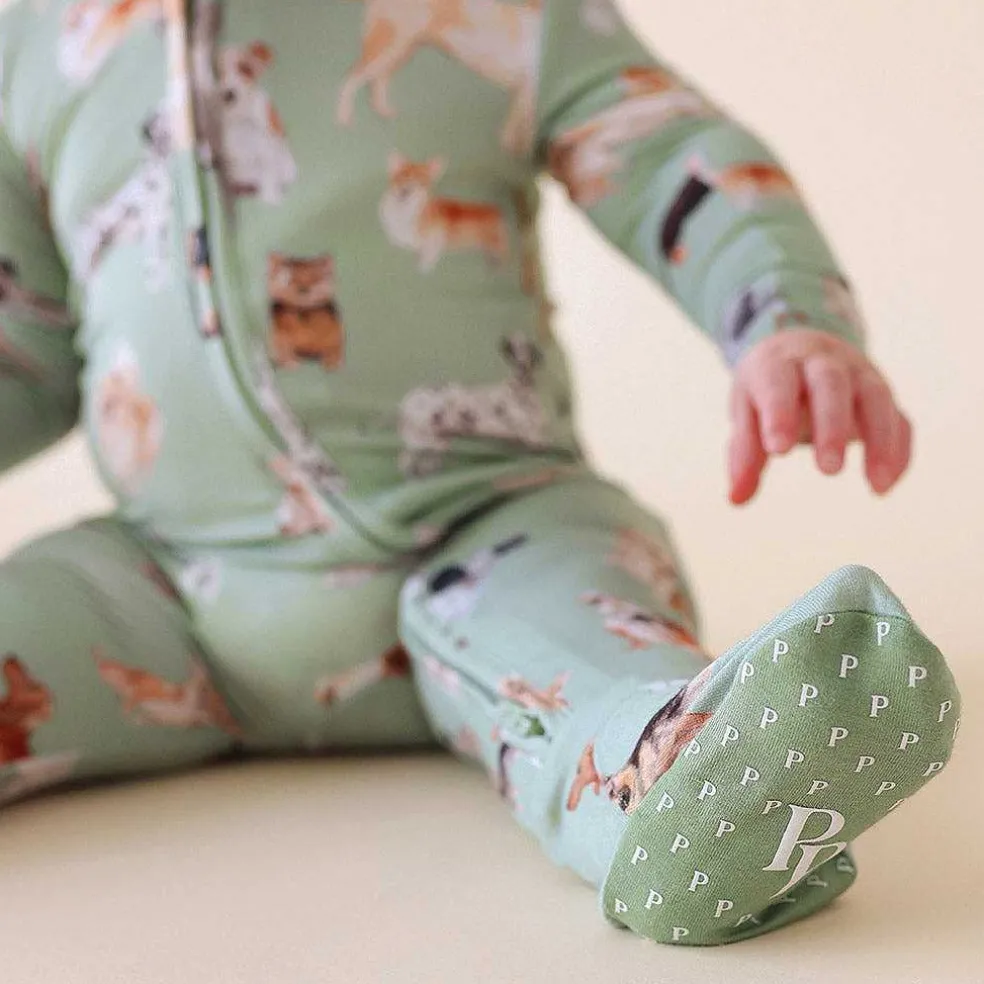 Posh Peanut Footie Zippered One Piece Flash Sale