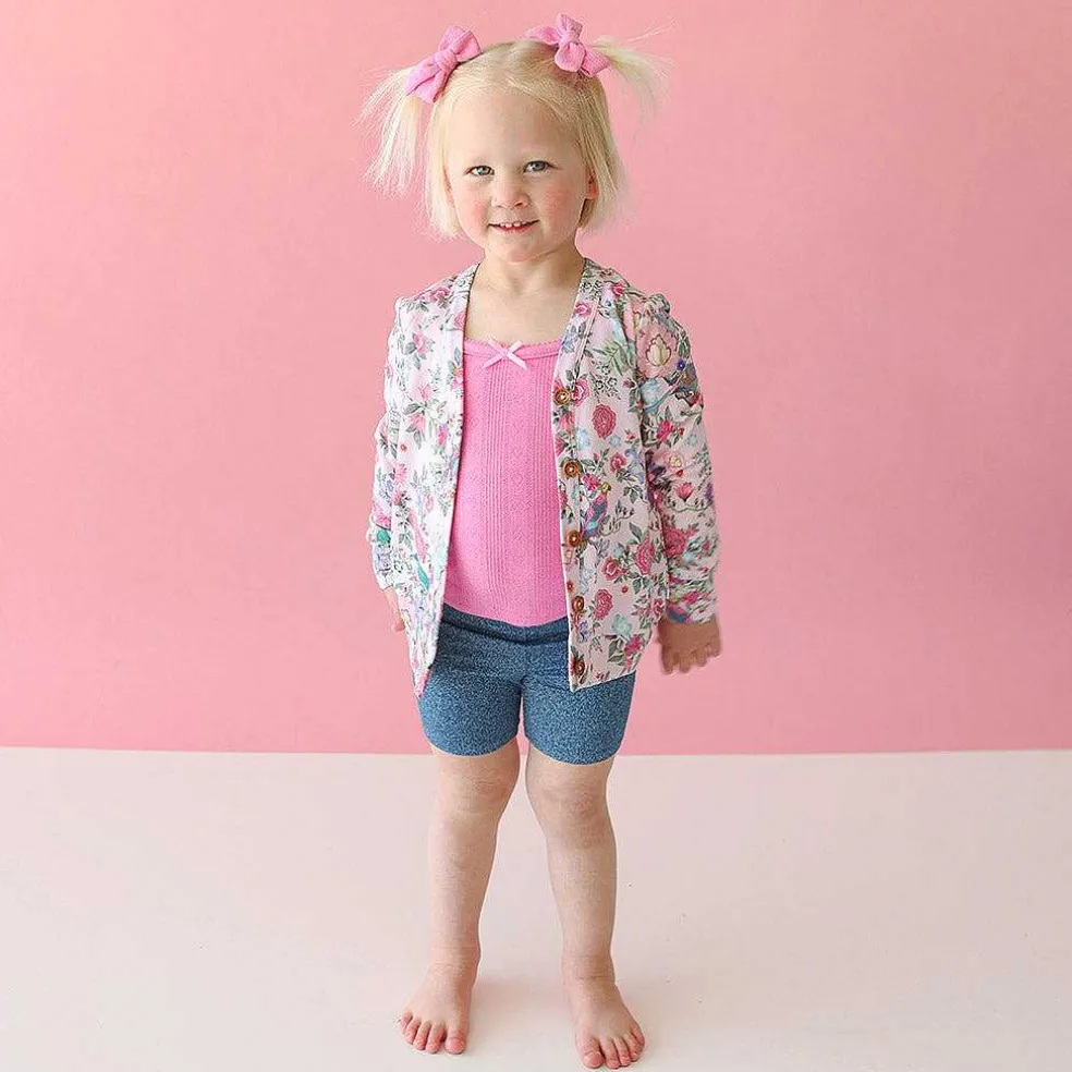Posh Peanut French Terry Button Cardigan Outlet