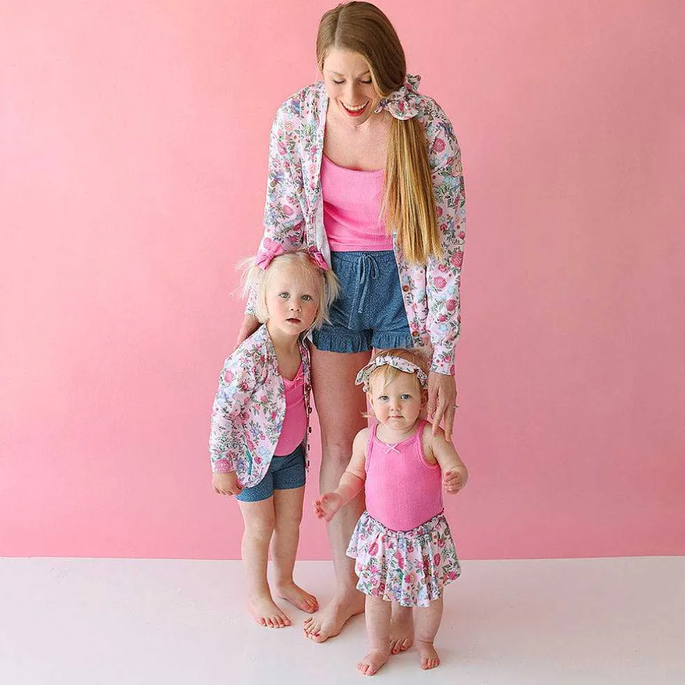 Posh Peanut French Terry Button Cardigan Outlet