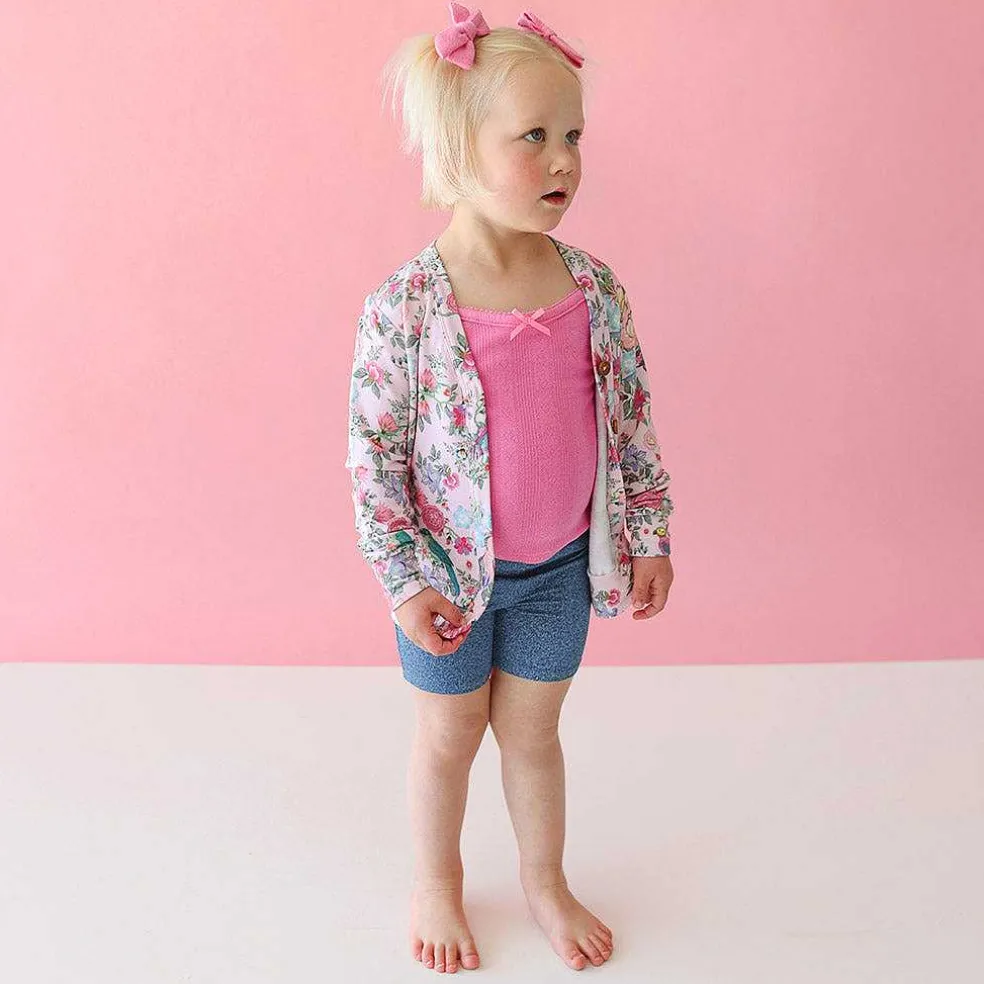 Posh Peanut French Terry Button Cardigan Outlet