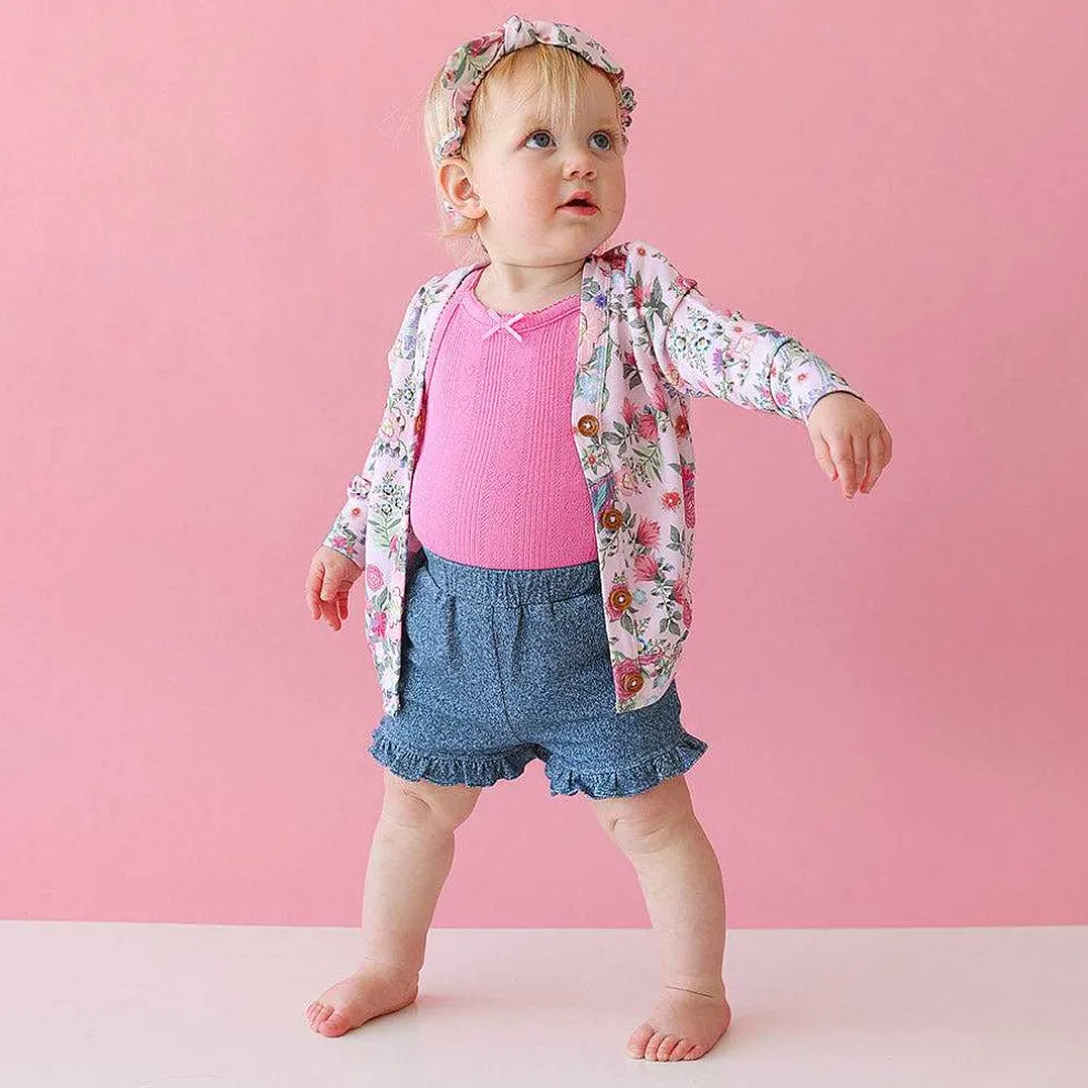 Posh Peanut French Terry Button Cardigan Outlet