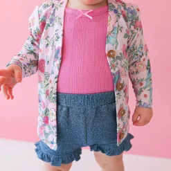 Posh Peanut French Terry Button Cardigan Outlet
