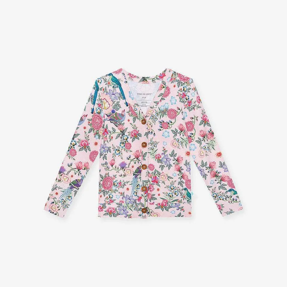 Posh Peanut French Terry Button Cardigan Outlet