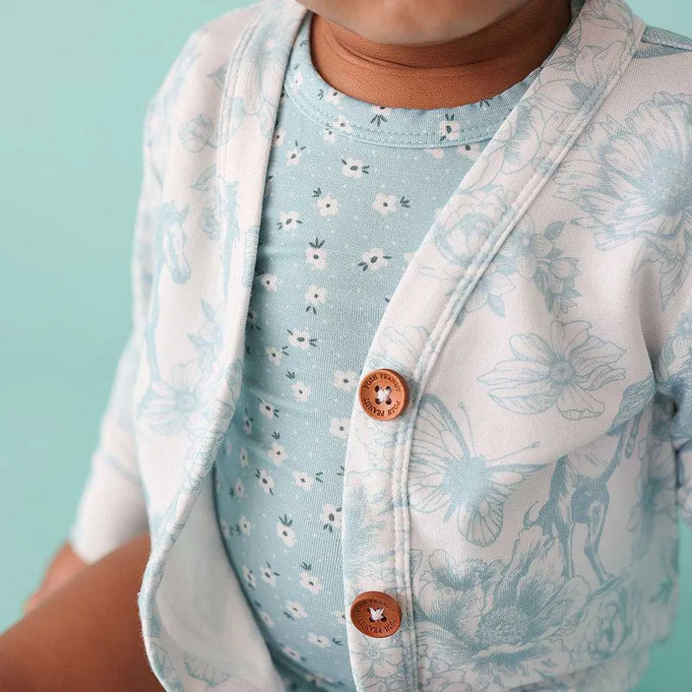 Posh Peanut French Terry Button Cardigan Store