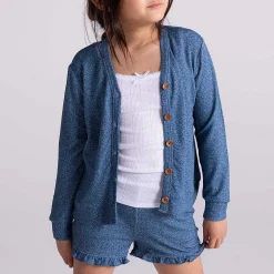 Posh Peanut French Terry Button Cardigan Best