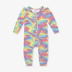 Posh Peanut French Terry Hooded Ruffle Romper Online