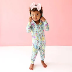 Posh Peanut French Terry Hooded Ruffle Romper Best