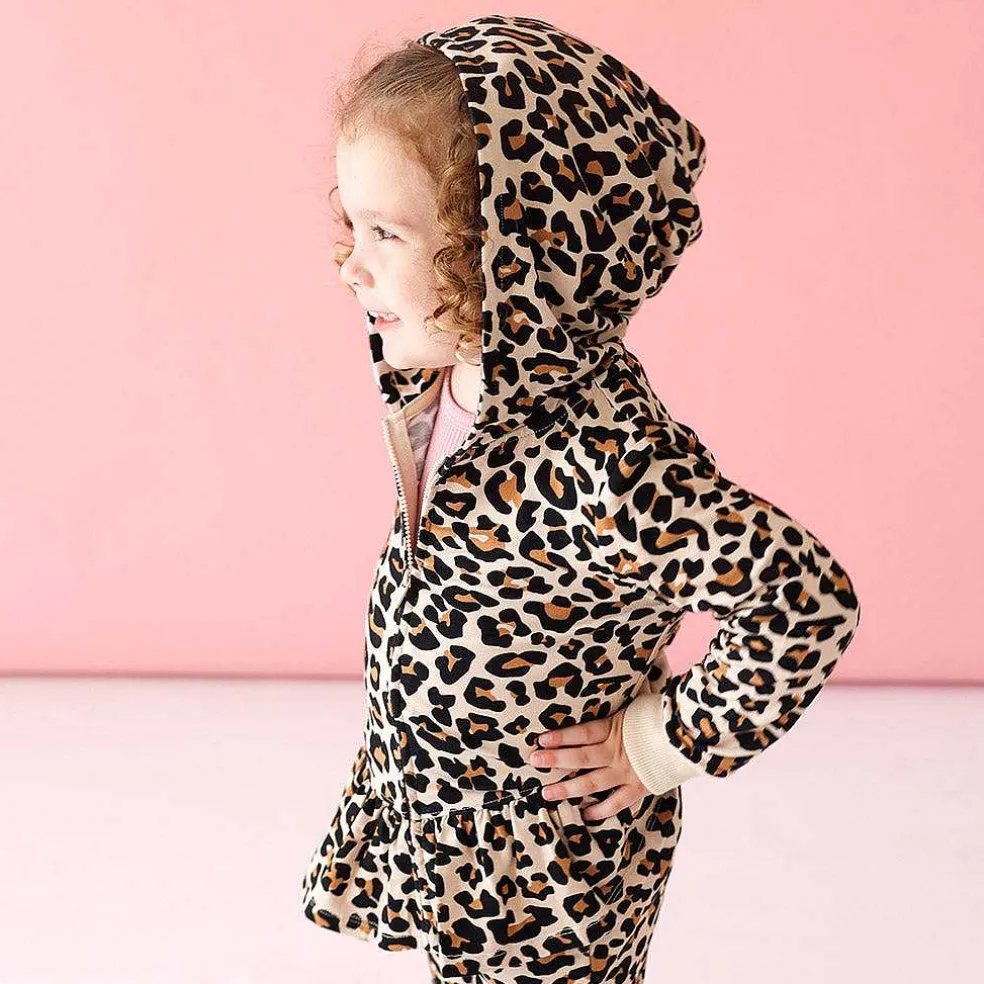 Posh Peanut French Terry Long Sleeve Ruffled Zippered Hoodie Cheap