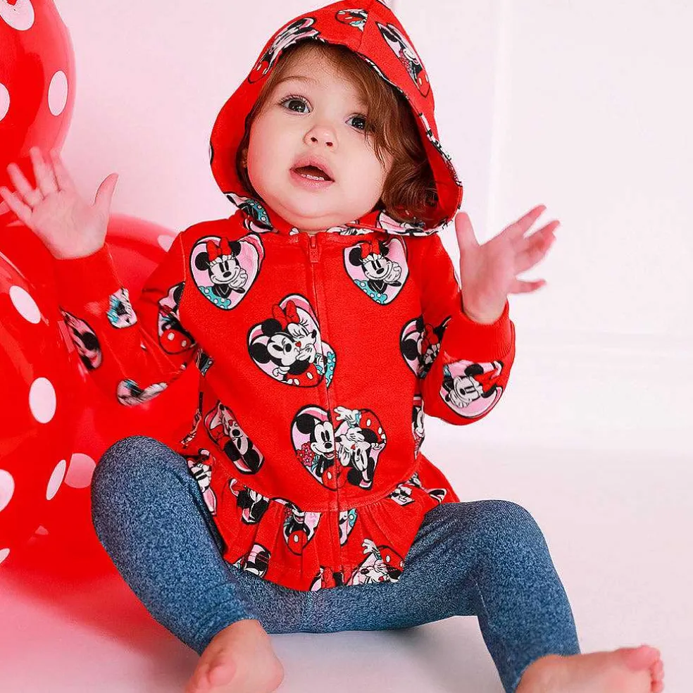 Posh Peanut French Terry Long Sleeve Ruffled Zippered Hoodie Sale