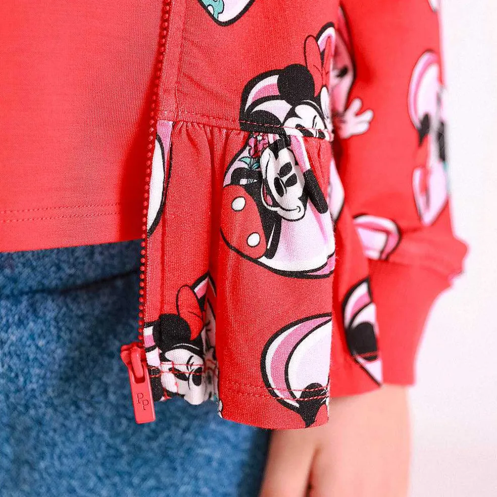 Posh Peanut French Terry Long Sleeve Ruffled Zippered Hoodie Sale