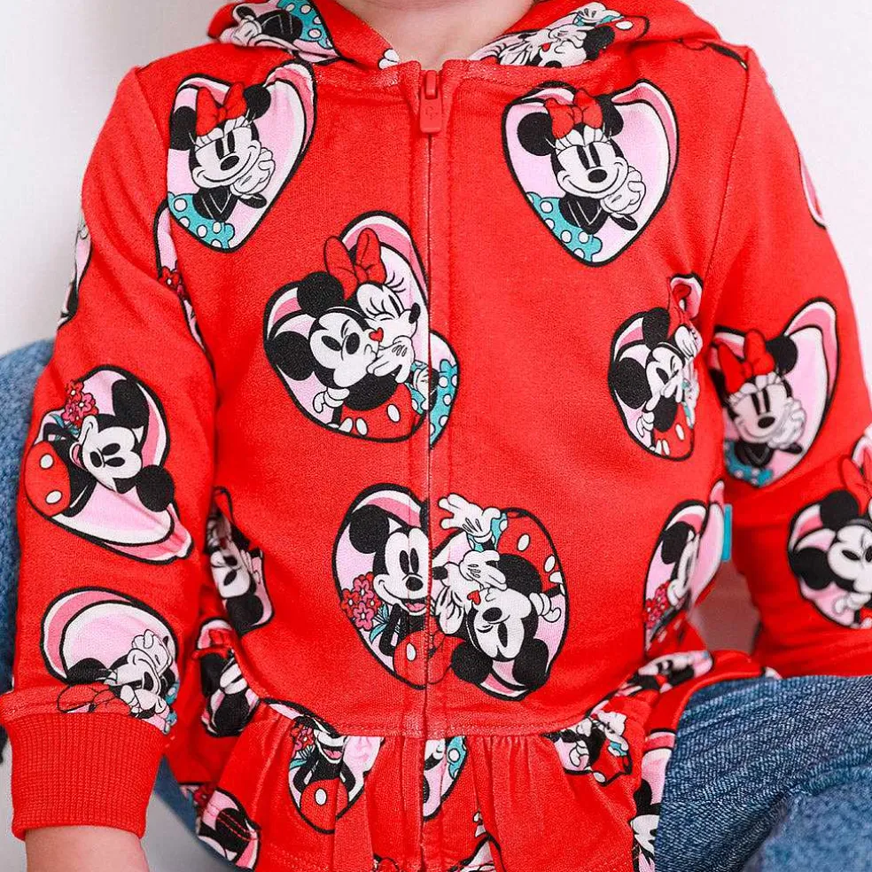 Posh Peanut French Terry Long Sleeve Ruffled Zippered Hoodie Sale