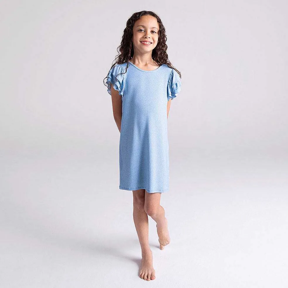Posh Peanut French Terry Ruffled Dress Outlet