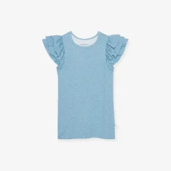 Posh Peanut French Terry Ruffled Dress Outlet