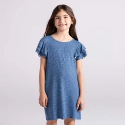 Posh Peanut French Terry Ruffled Dress Online