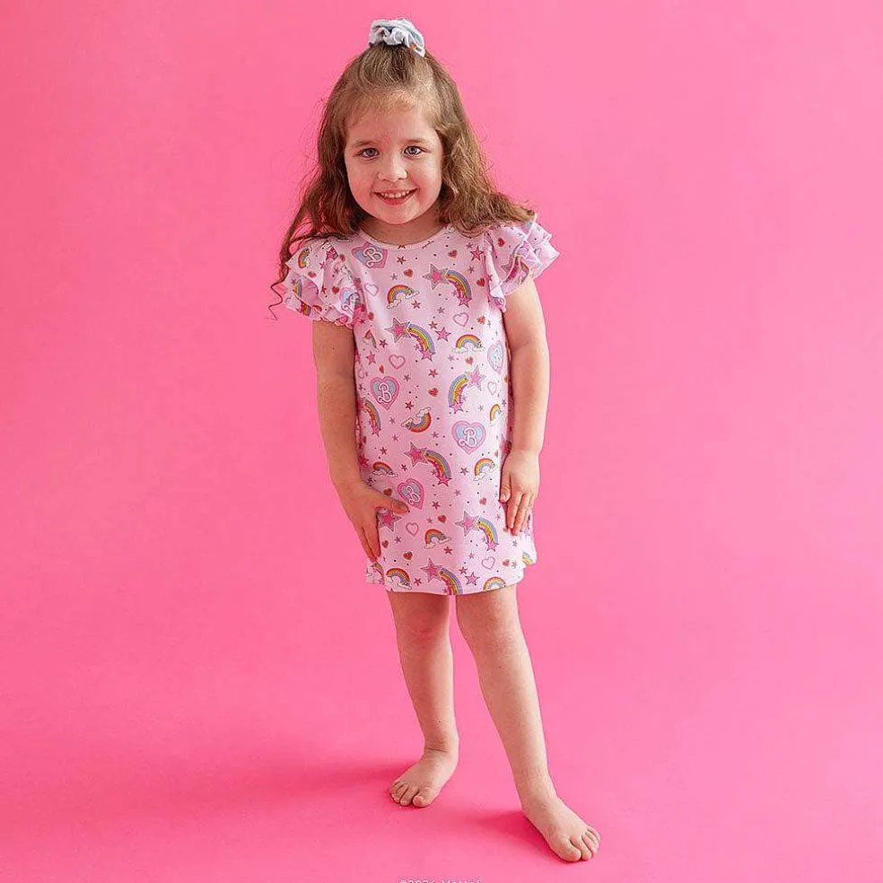 Posh Peanut French Terry Ruffled Dress Best Sale