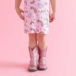 Posh Peanut French Terry Ruffled Dress Best Sale
