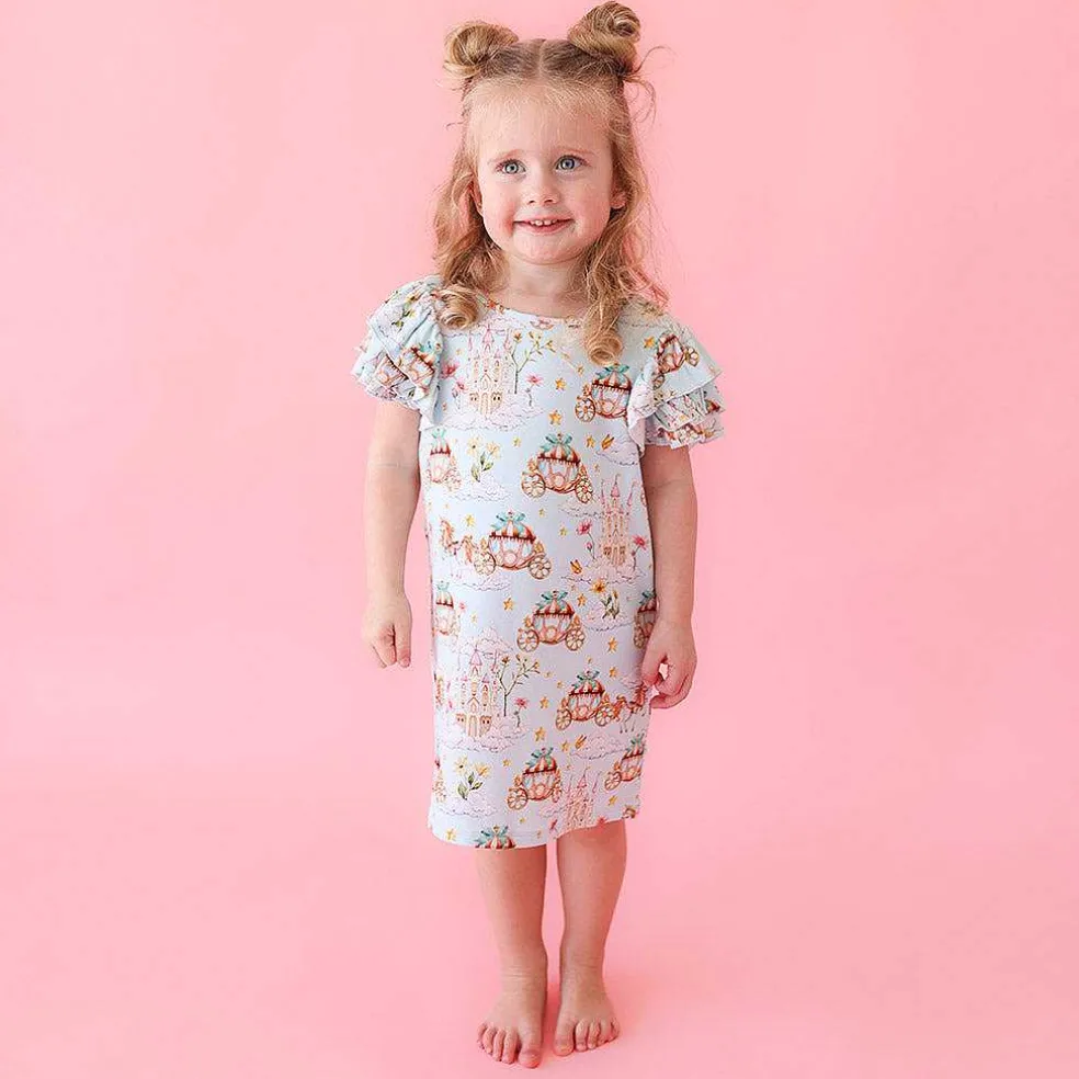 Posh Peanut French Terry Ruffled Dress Hot