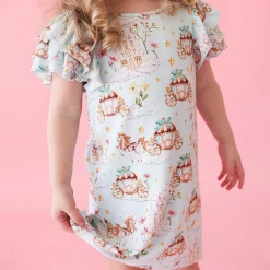 Posh Peanut French Terry Ruffled Dress Hot
