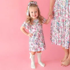 Posh Peanut French Terry Ruffled Dress Sale