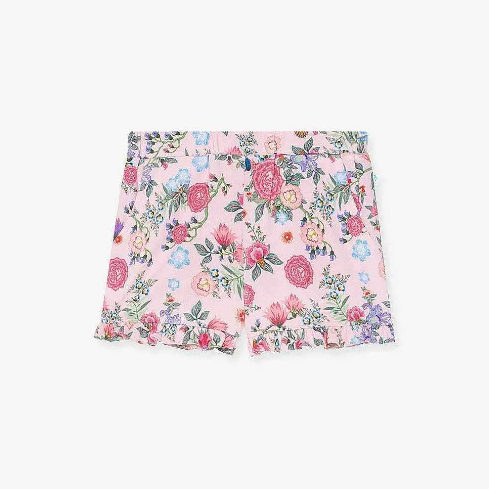 Posh Peanut French Terry Ruffled Shorts Outlet