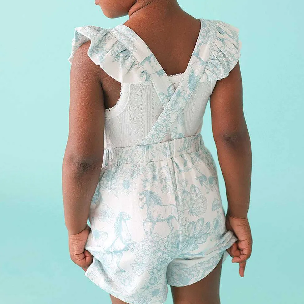 Posh Peanut French Terry Short Overalls Best